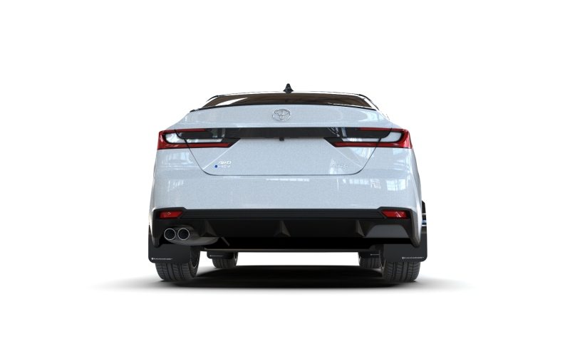 Toyota Camry Mud Flaps - Rally Armor - UR Black with White Logo - Black - `25-`26